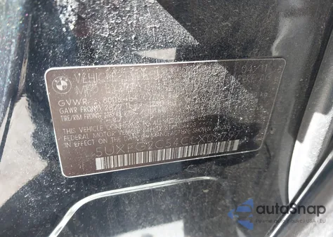 2012 BMW X6 xDrive35I z USA, uszkodzony, nr VIN 5UXFG2C54CLX09797